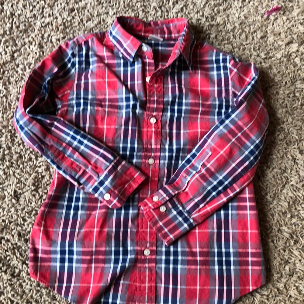 Boys plaid button down